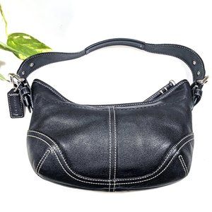 Authentic Coach Mini Hobo, black leather #L04D-954